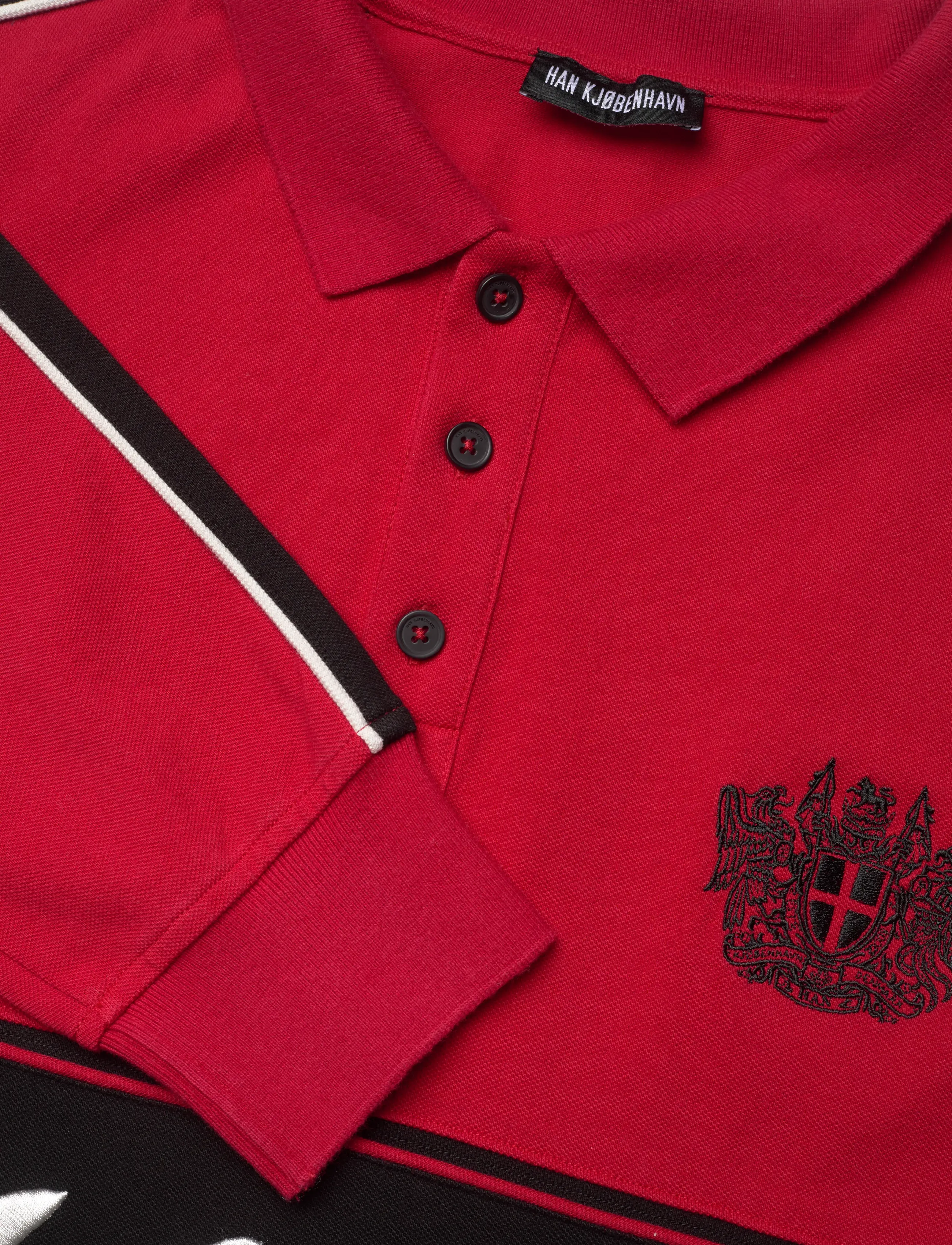 HAN Kjøbenhavn - Logo LS Polo Shirt - langärmelig - red - 5