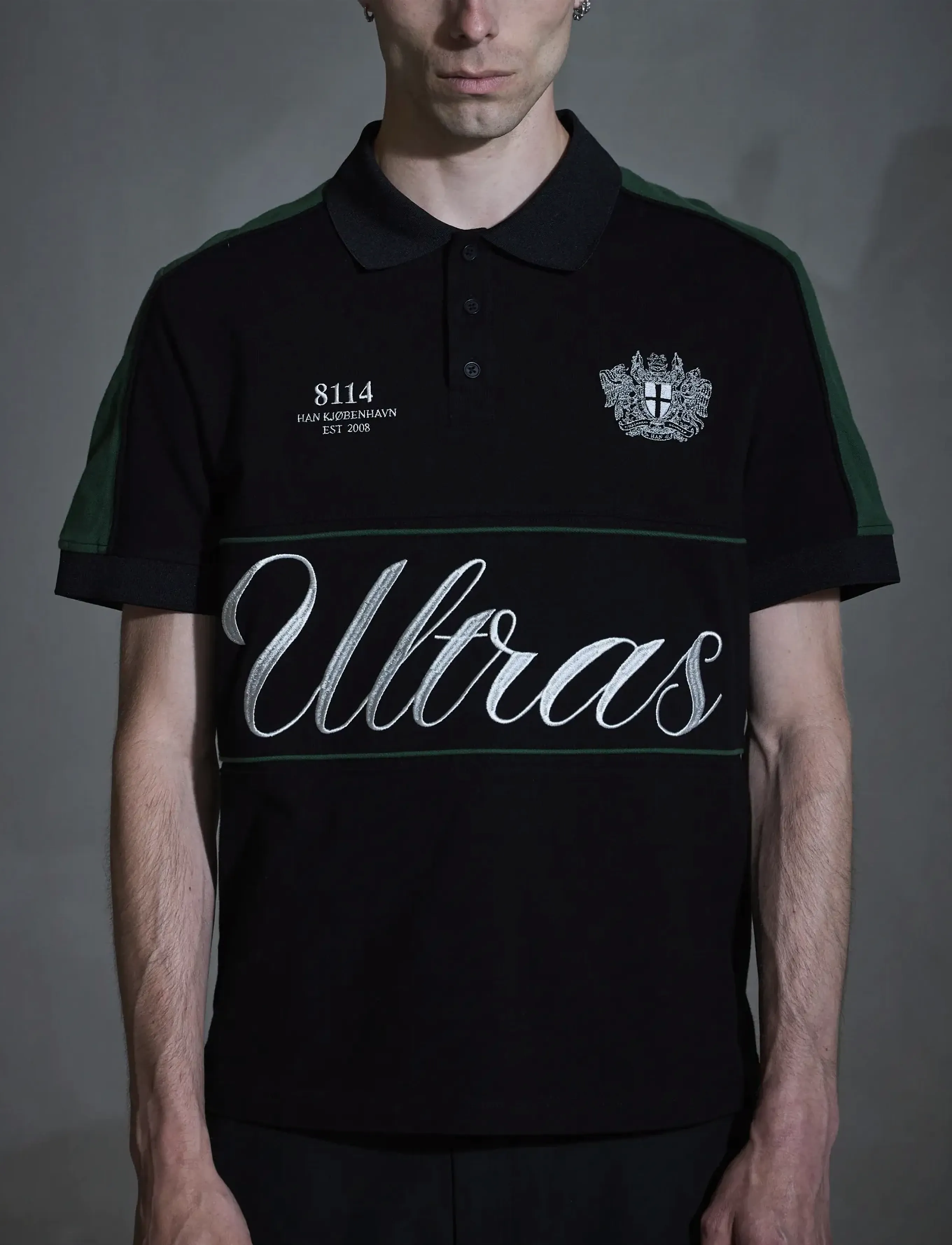 HAN Kjøbenhavn Logo Polo Tee, Mænd, Logo Poloshirt, Sort, Str: M