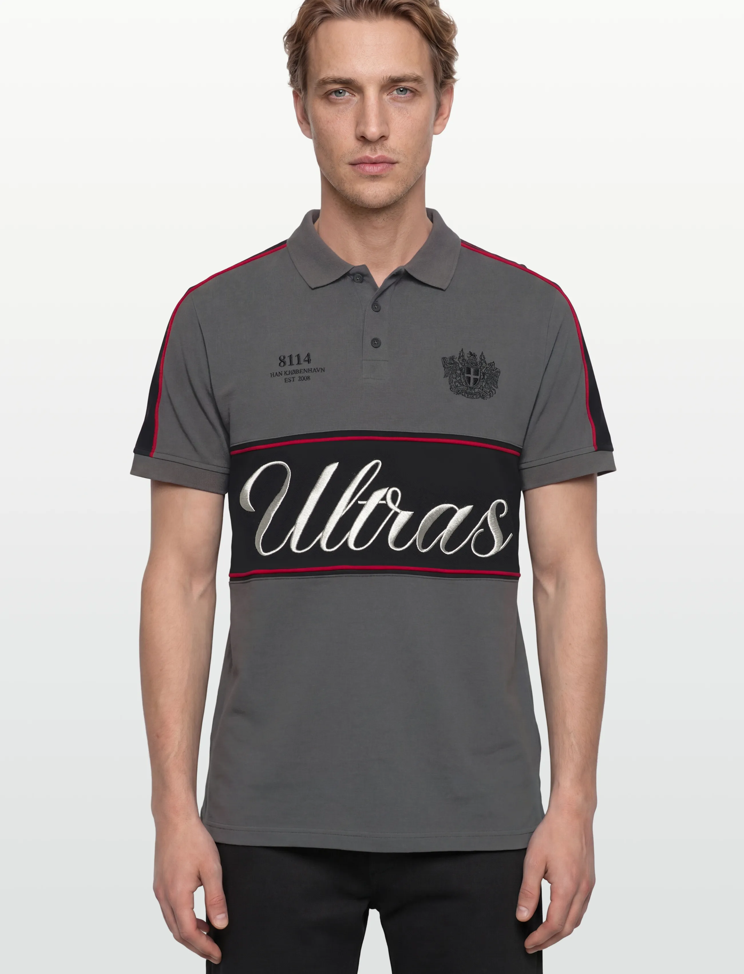 HAN Kjøbenhavn - Logo Polo Tee - kortærmede poloer - dark grey - 3