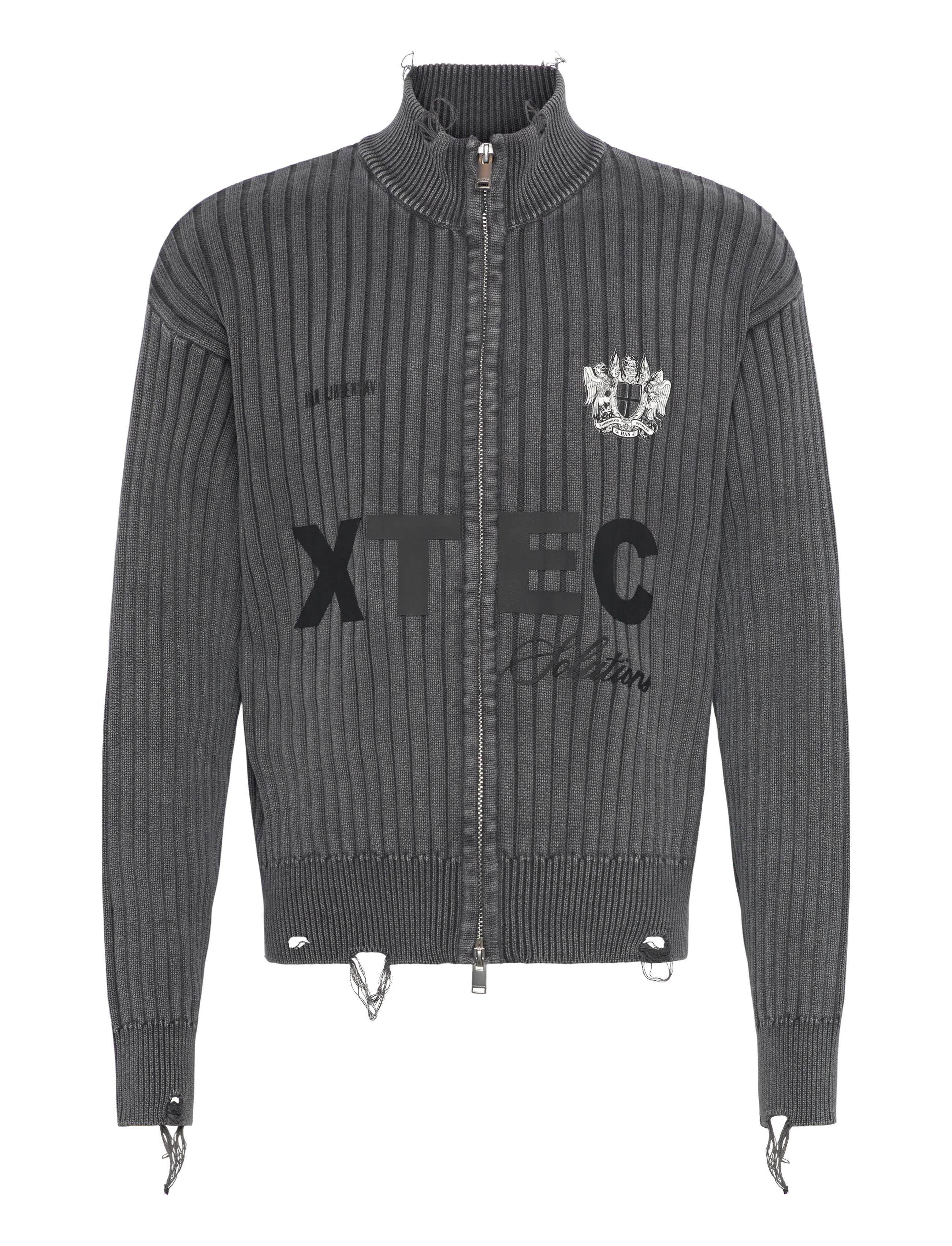 HAN KJØBENHAVN Logo Knit Cardigan Grau - XL - Herren