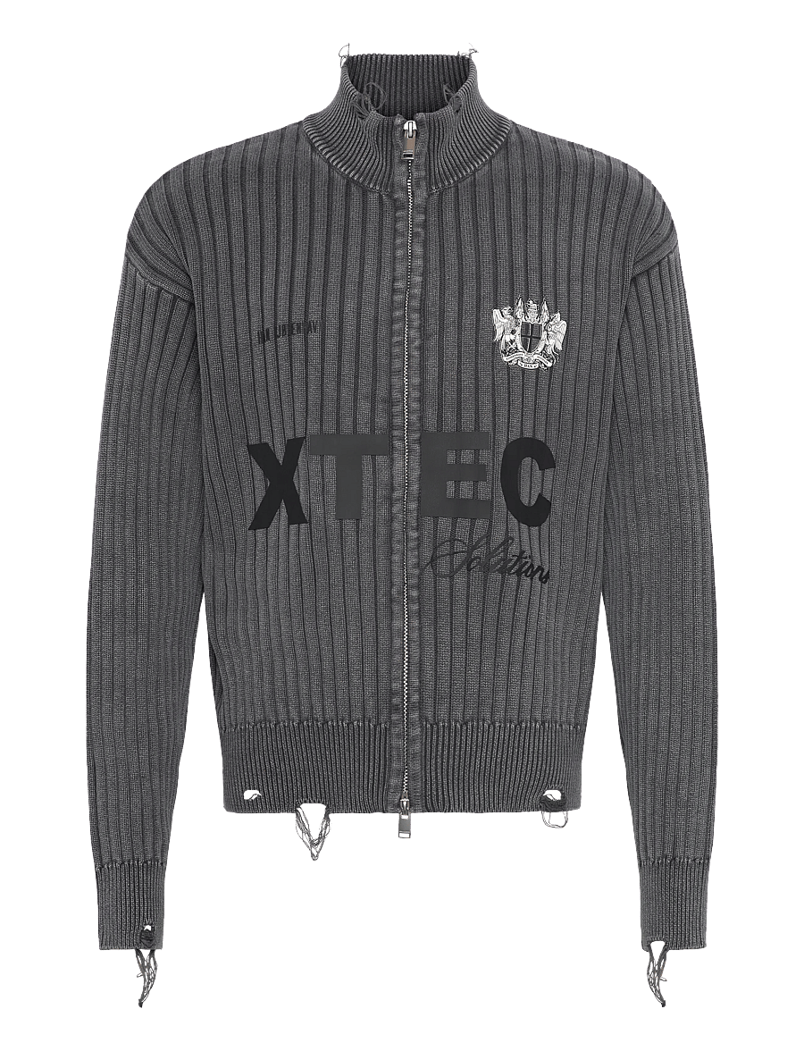 HAN Kjøbenhavn - Logo Knit Cardigan - fullzip strik - dark grey - 1