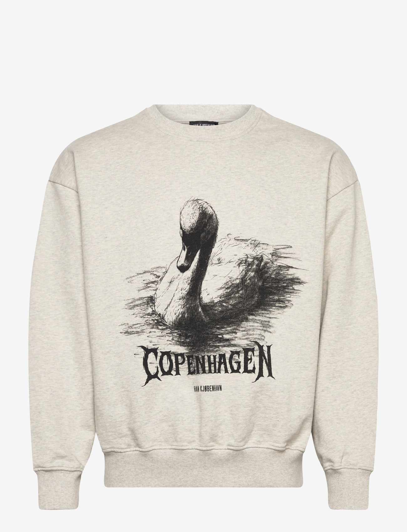 HAN Kjøbenhavn - HK Swan Oversized Crewneck - nach anlass kaufen - light grey melange - 1