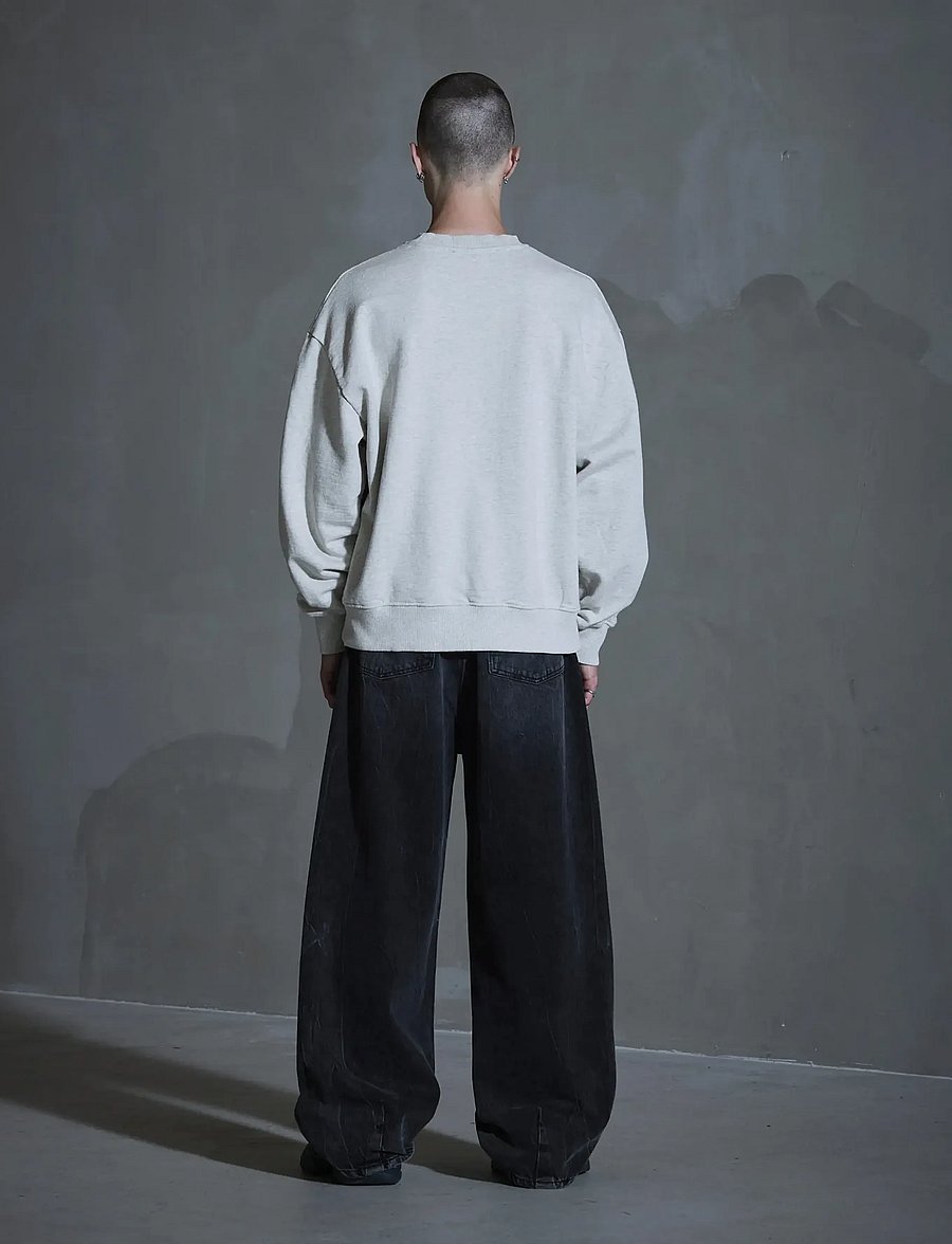 HAN Kjøbenhavn - HK Swan Oversized Crewneck - shop by occasion - light grey melange - 4