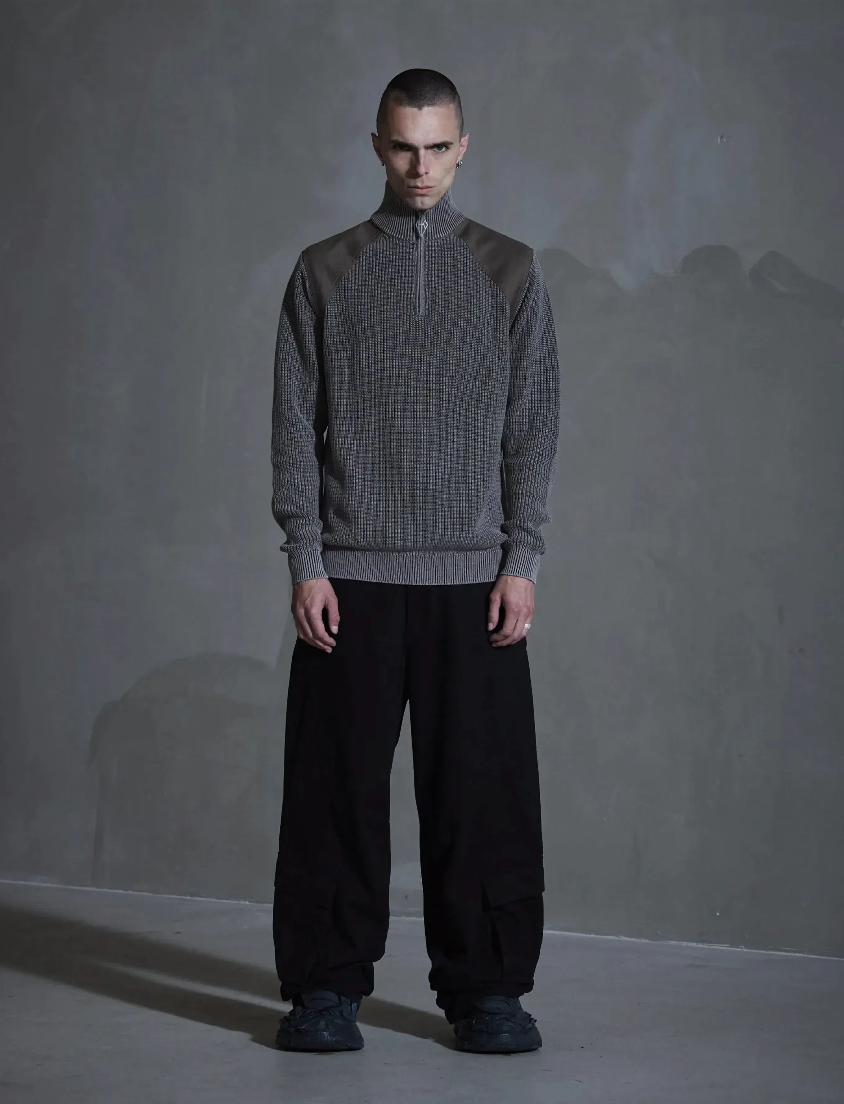 HAN Kjøbenhavn Half Zip Knit Sweater, XXL, Brown, Strik > Trøjer Med Halv Lynlås, Herre