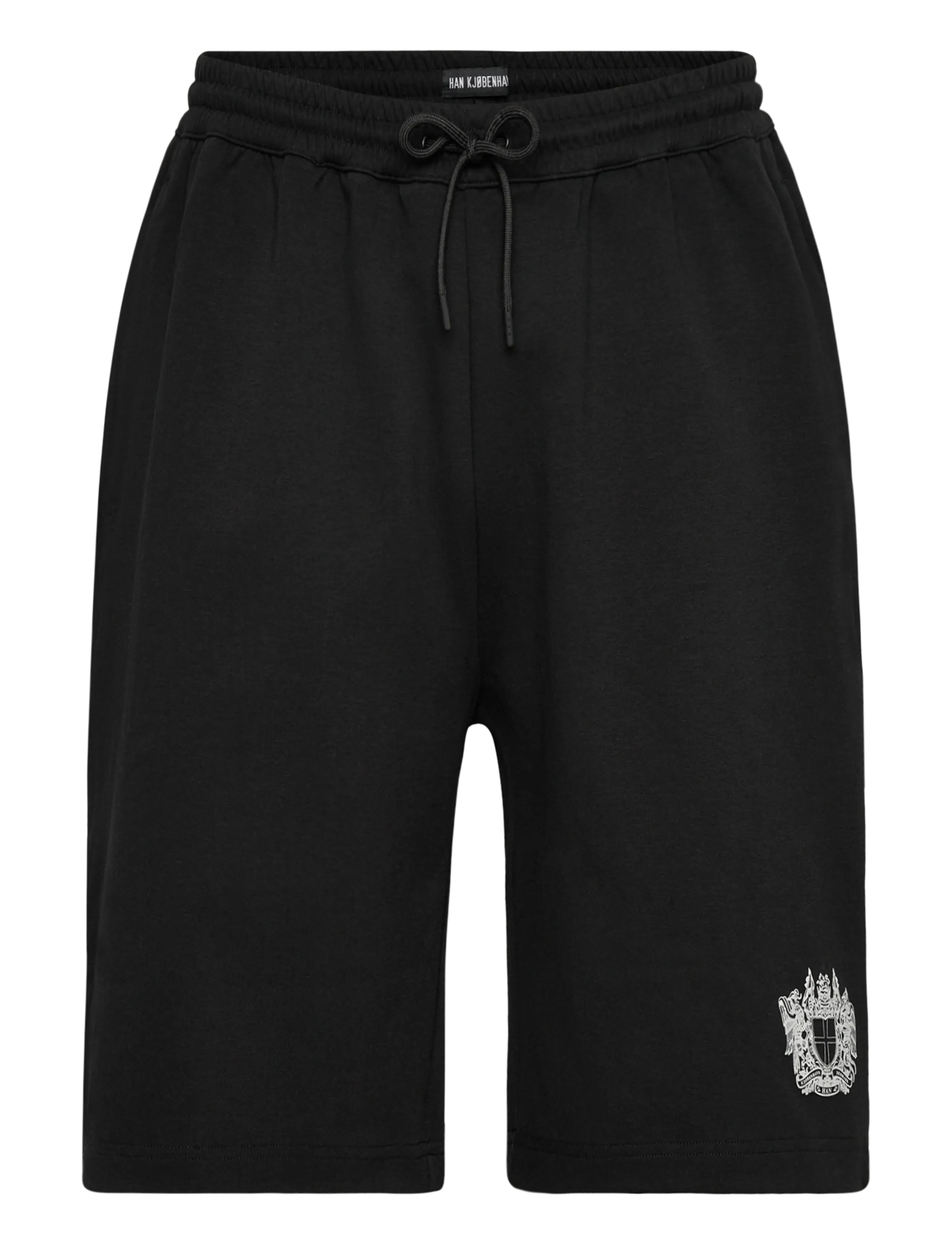 HAN Kjøbenhavn Crest Training shorts - Sweatshorts - BLACK / black