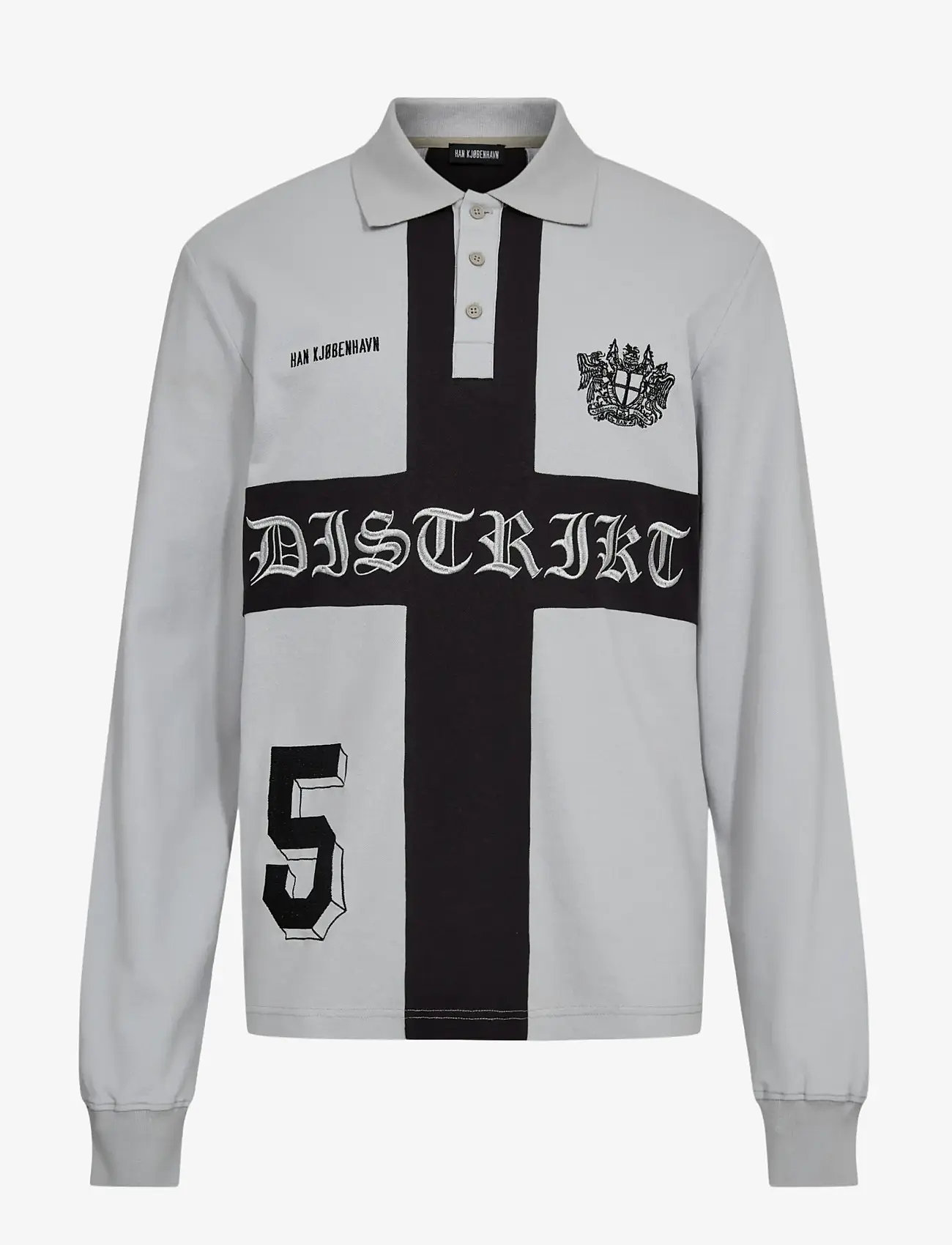 HAN Kjøbenhavn - Distrikt Polo LS - långärmade pikéer - light grey - 1