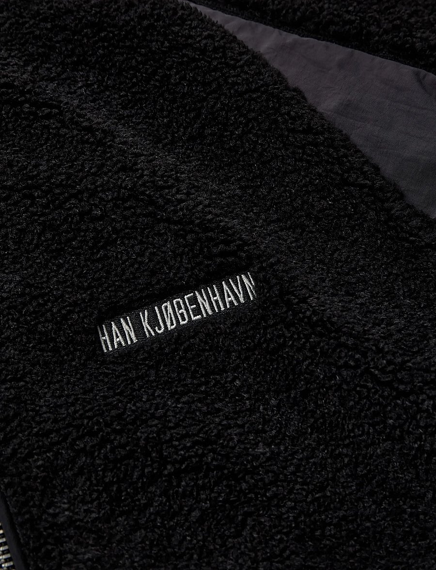 HAN Kjøbenhavn - Ultras Fleece Jacket - vårjackor - washed black - 3