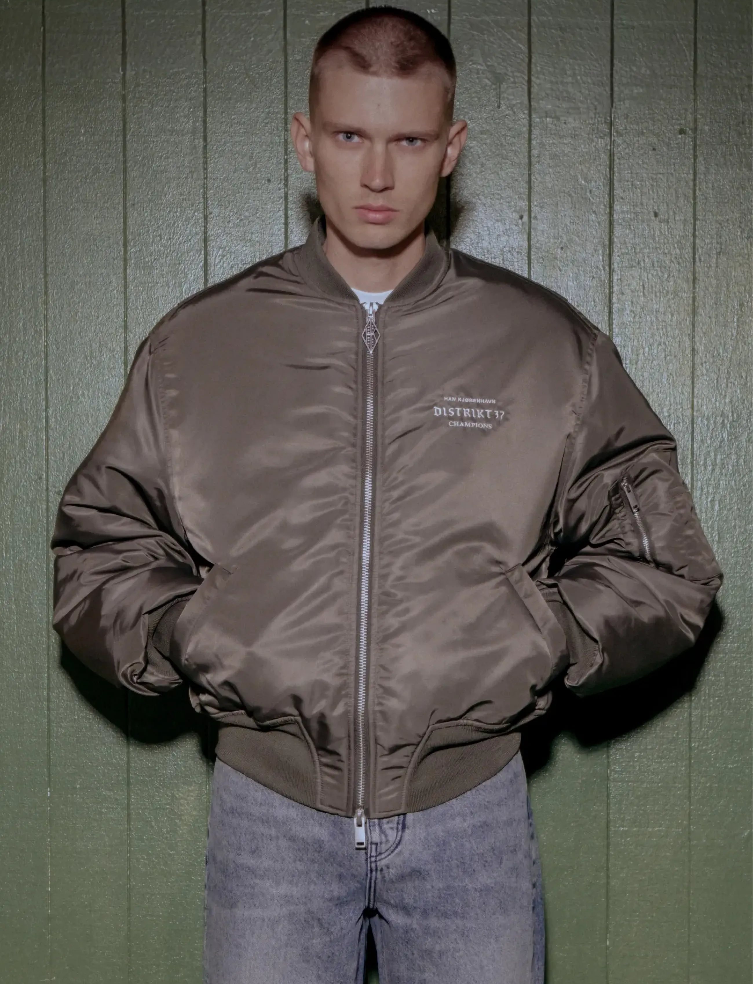 HAN Kjøbenhavn Distrikt Bomber Jacket, XL, Khaki green, Jakker > Bomberjakker, Herre