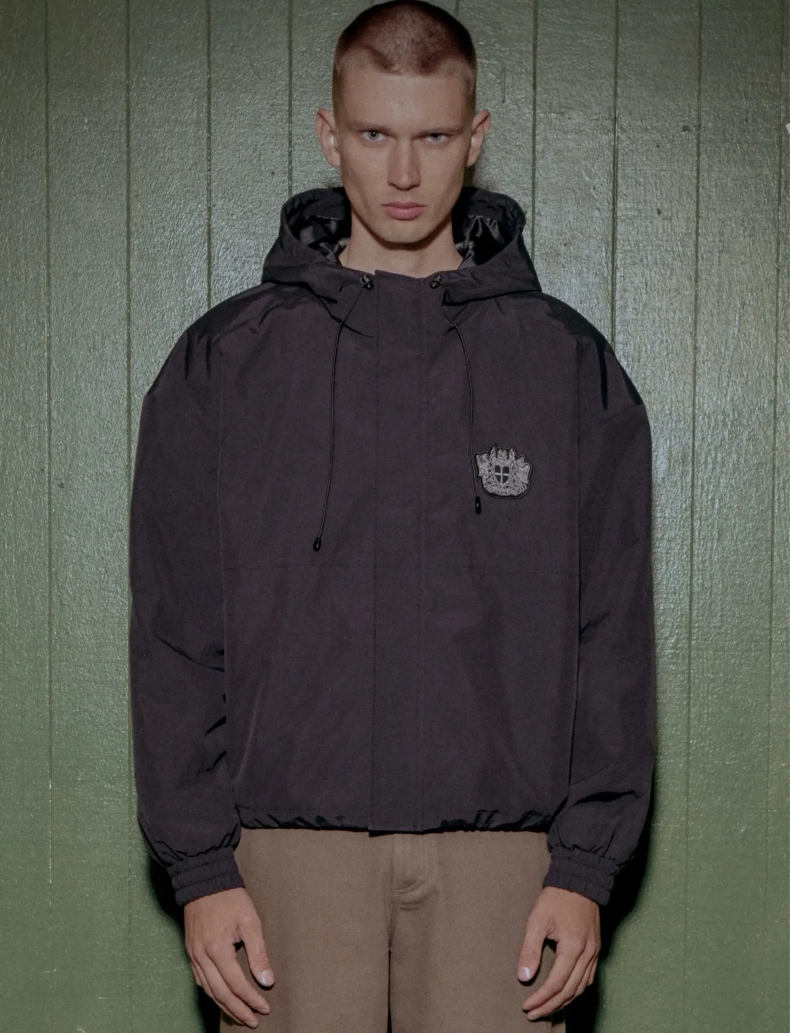 HAN Kjøbenhavn Crest Windbreaker, 46, Jackets, Schwarz - Light Männerswear