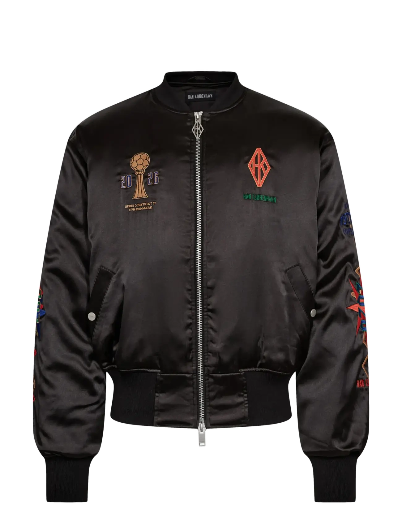 HAN Kjøbenhavn - Champions Satin Bomber Jacket - vorjakkar - dark grey - 1