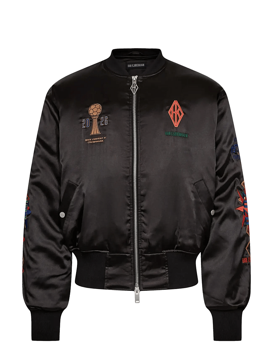 HAN Kjøbenhavn - Champions Satin Bomber Jacket - vorjakkar - dark grey - 1