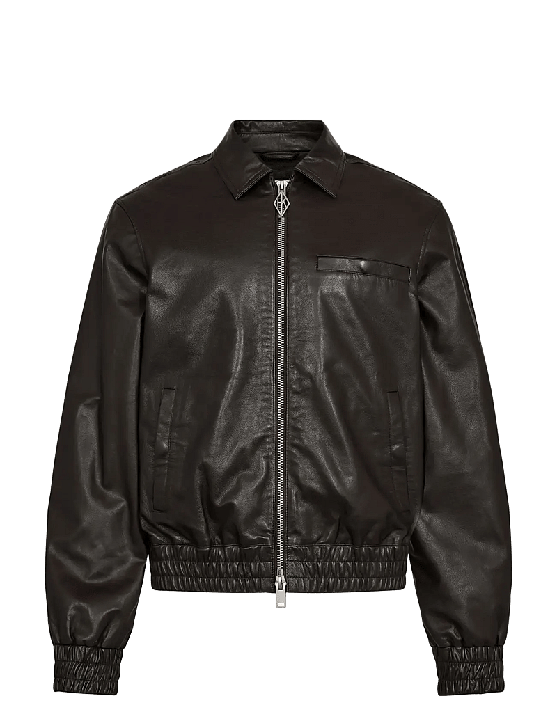 HAN Kjøbenhavn - Leather Casual Jacket - spring jackets - dark brown - 1