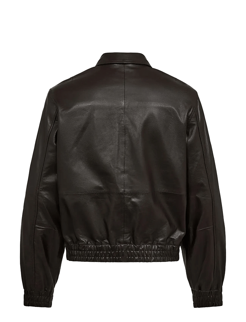 HAN Kjøbenhavn - Leather Casual Jacket - spring jackets - dark brown - 2