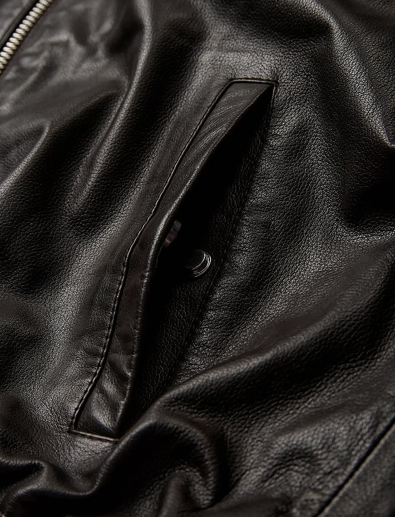 HAN Kjøbenhavn - Leather Casual Jacket - spring jackets - dark brown - 4