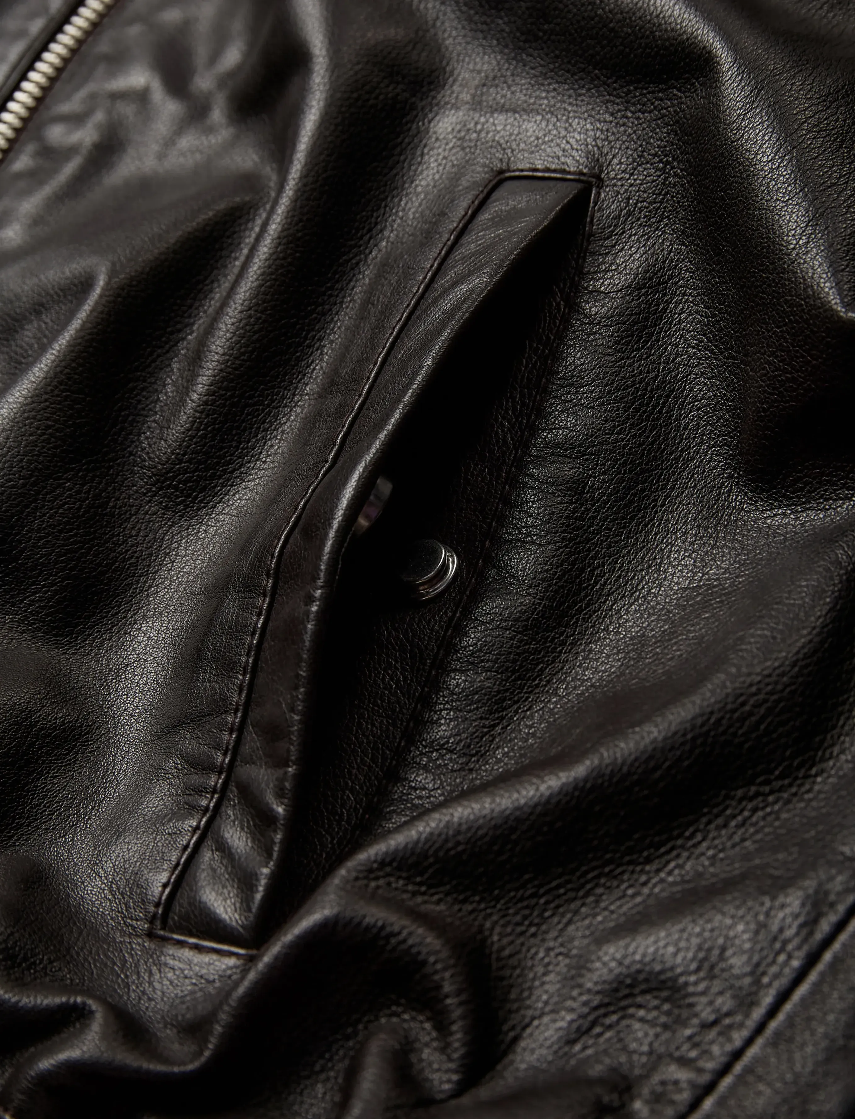 HAN Kjøbenhavn - Leather Casual Jacket - frühlingsjacken - dark brown - 4