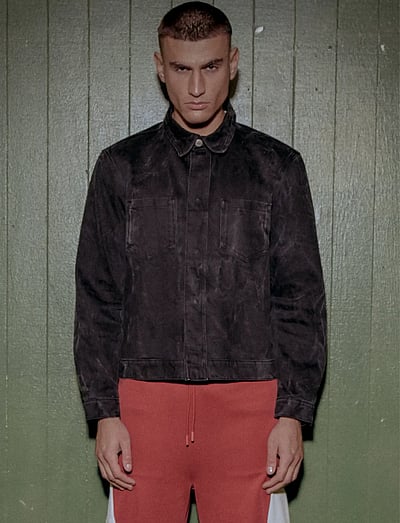 HAN Kjøbenhavn Denim Overshirt - Uforede denimjakker - BLACK VEIN / black