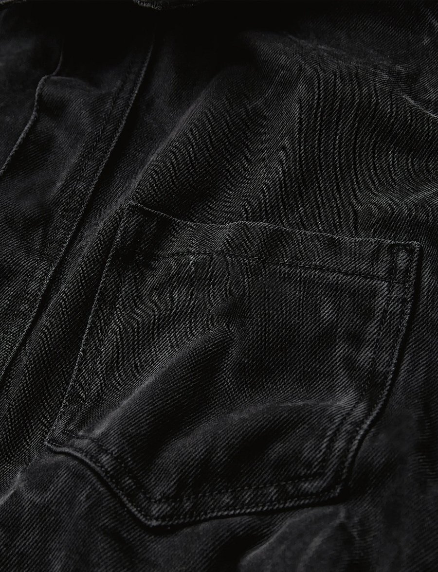 HAN Kjøbenhavn - Denim Overshirt - ofodrade jeansjackor - black vein - 3