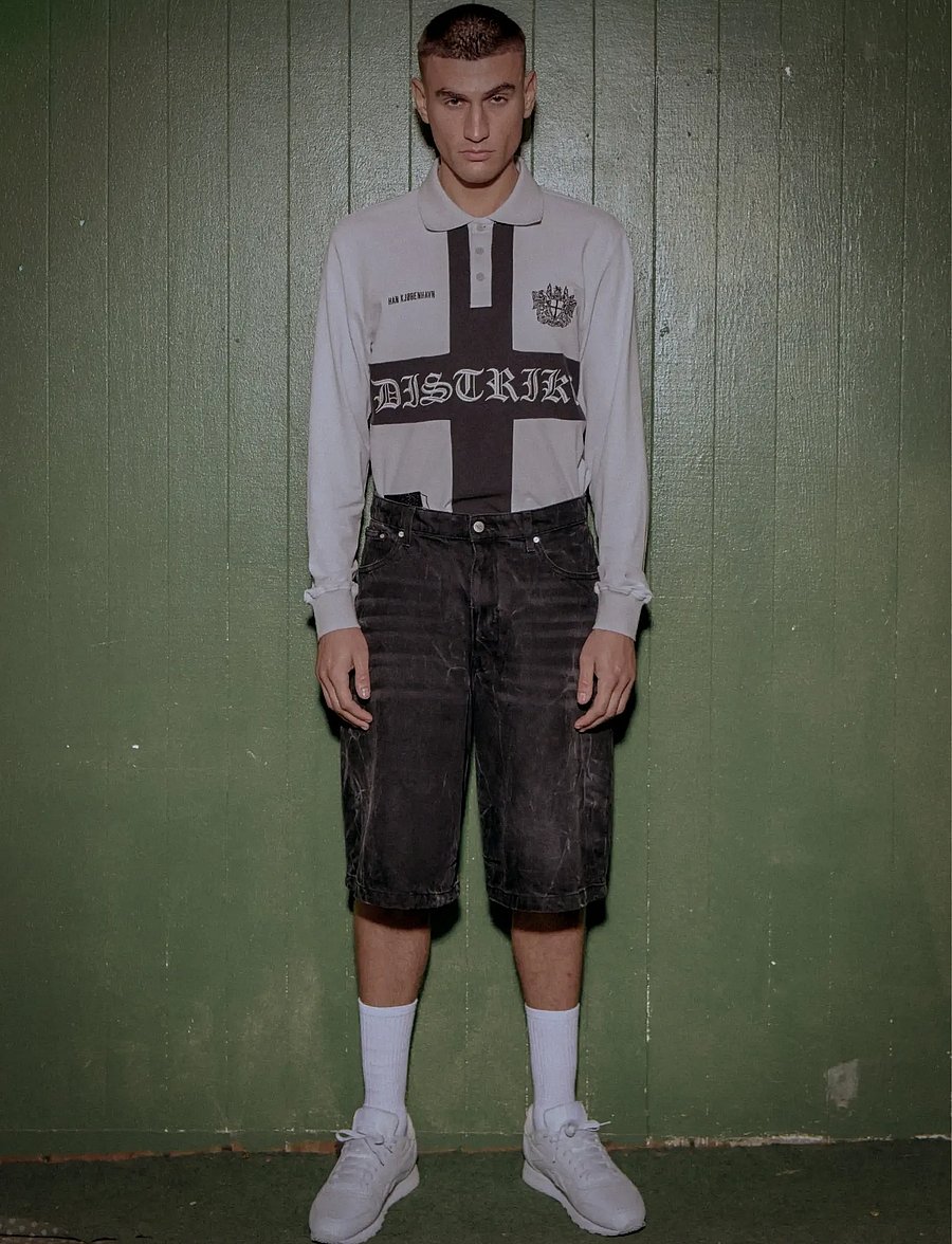 HAN Kjøbenhavn - Denim Jorts - jeans shorts - black vein - 0