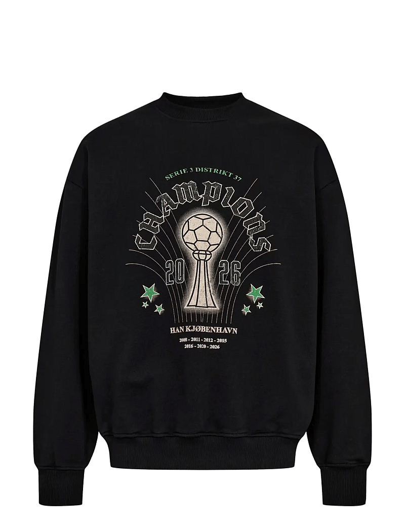 HAN Kjøbenhavn - Champions Oversized Crewneck - hettupeysur - black - 1