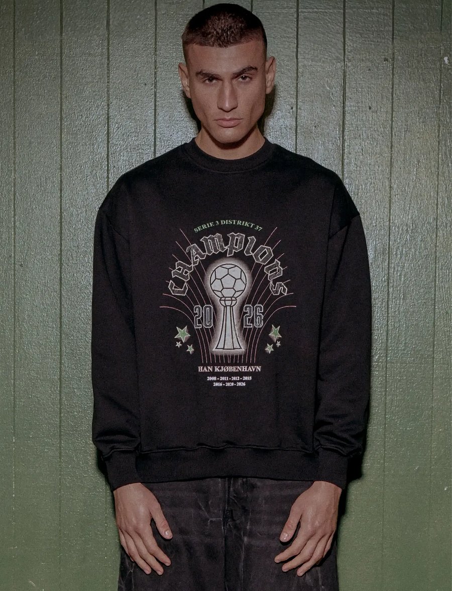 HAN Kjøbenhavn - Champions Oversized Crewneck - truien - black - 0