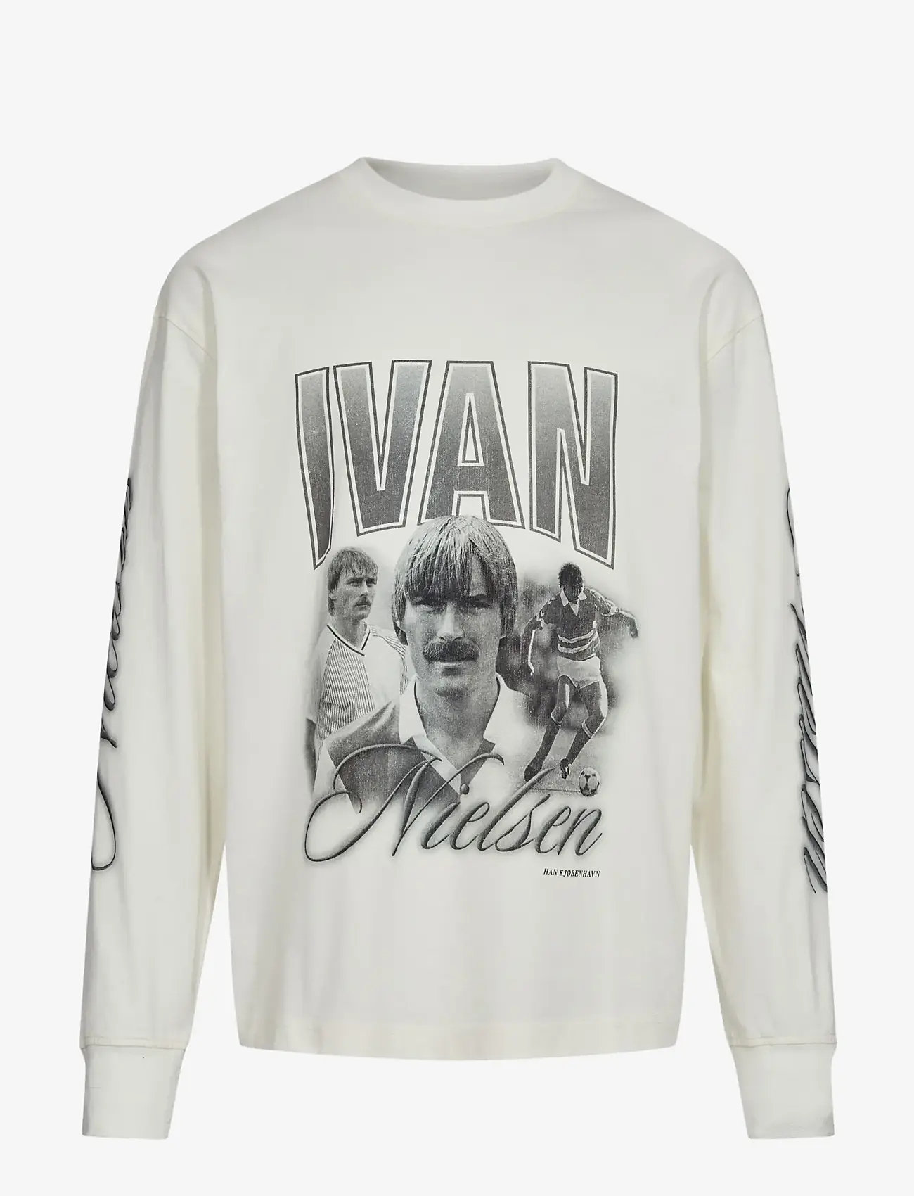 HAN Kjøbenhavn - Ivan Monochrome Tee LS - langærmede t-shirts - white - 1