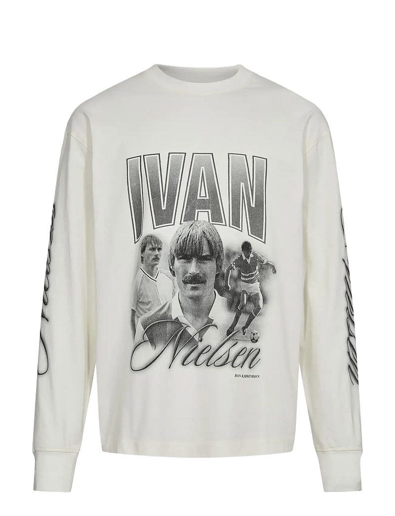 HAN Kjøbenhavn - Ivan Monochrome Tee LS - langærmede t-shirts - white - 1