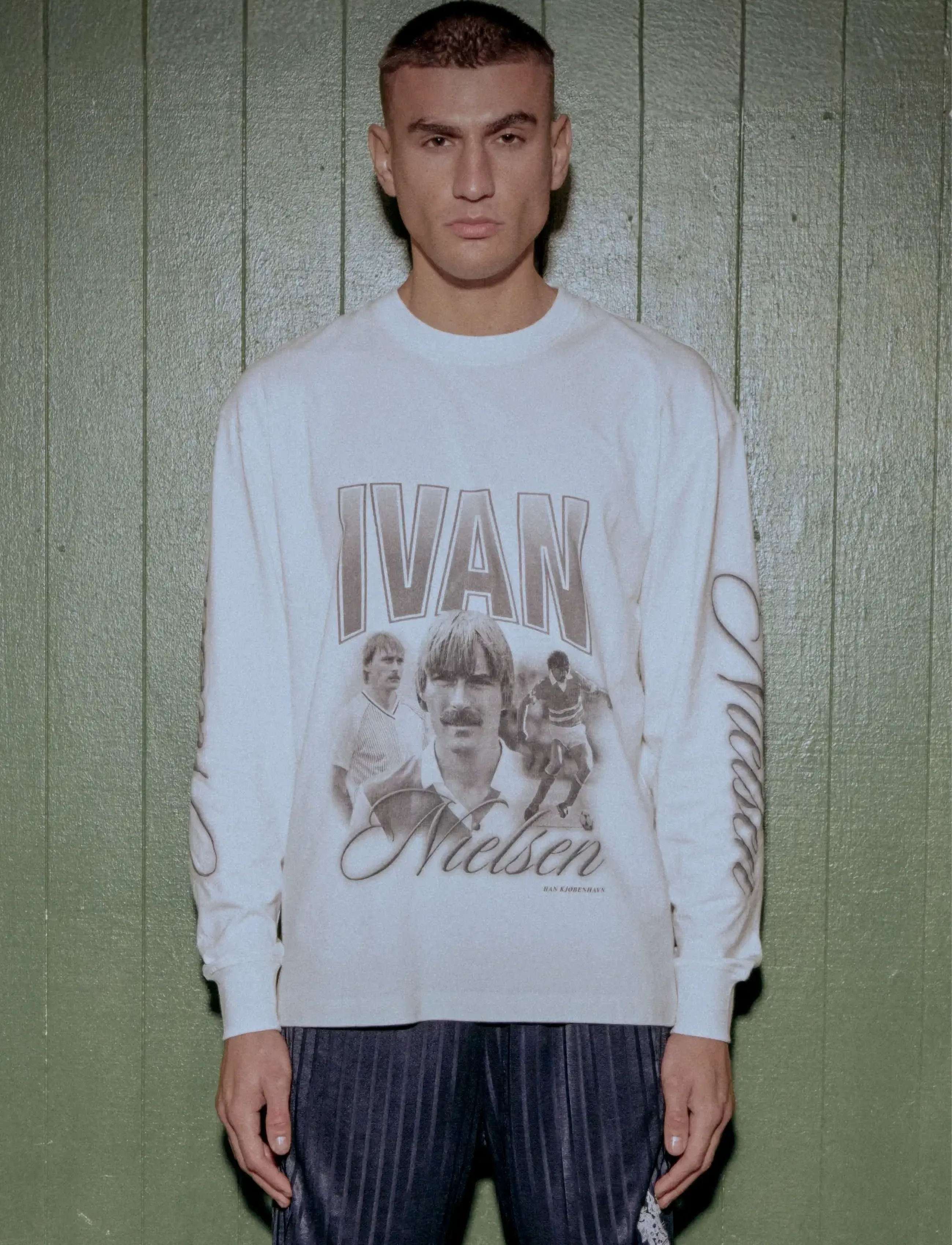 HAN Kjøbenhavn Ivan Monochrome Tee LS - Shoppa efter stil - WHITE / white