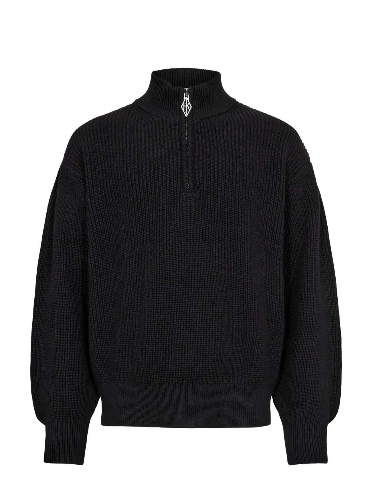 HAN Kjøbenhavn - Half Zip Knit Sweater - black - 1