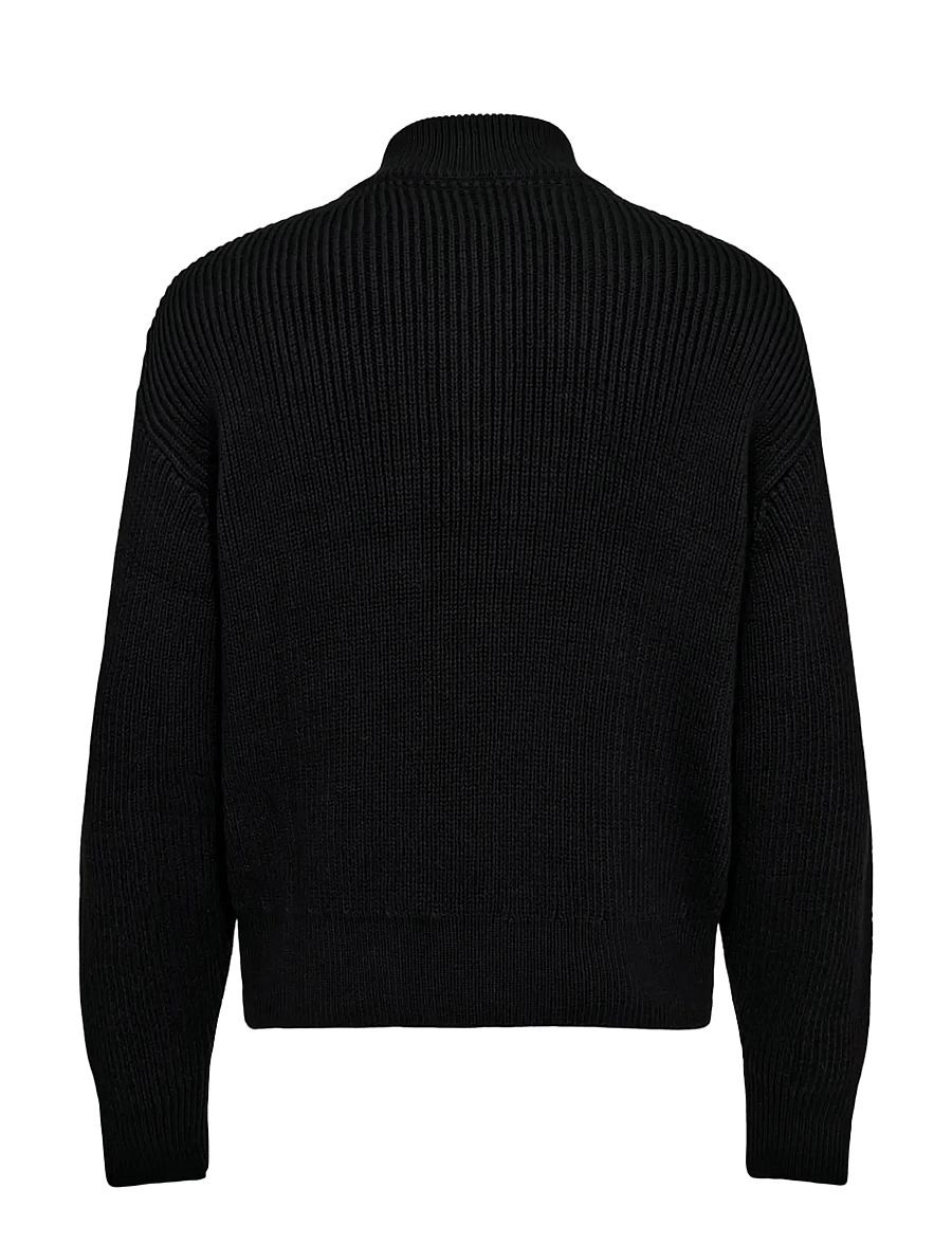 HAN Kjøbenhavn - Half Zip Knit Sweater - black - 2