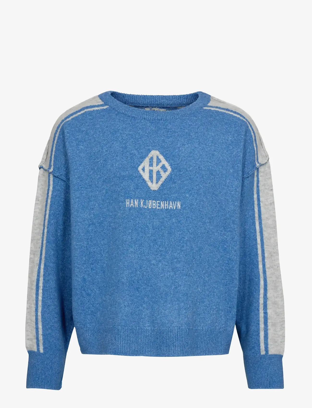 HAN Kjøbenhavn - Logo Knit - rund hals - sky blue - 0