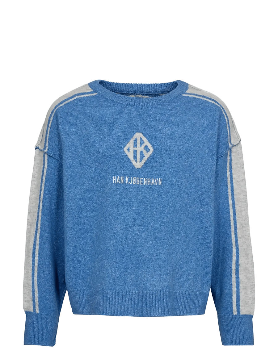 HAN Kjøbenhavn - Logo Knit - rundhals - sky blue - 0