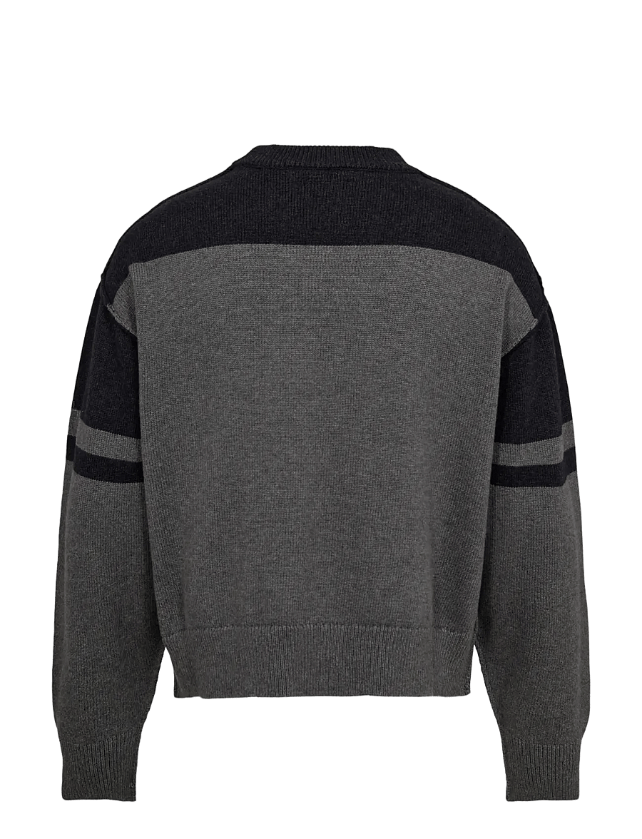 HAN Kjøbenhavn - Crest Jacquard Knit - rundhals - black - 2