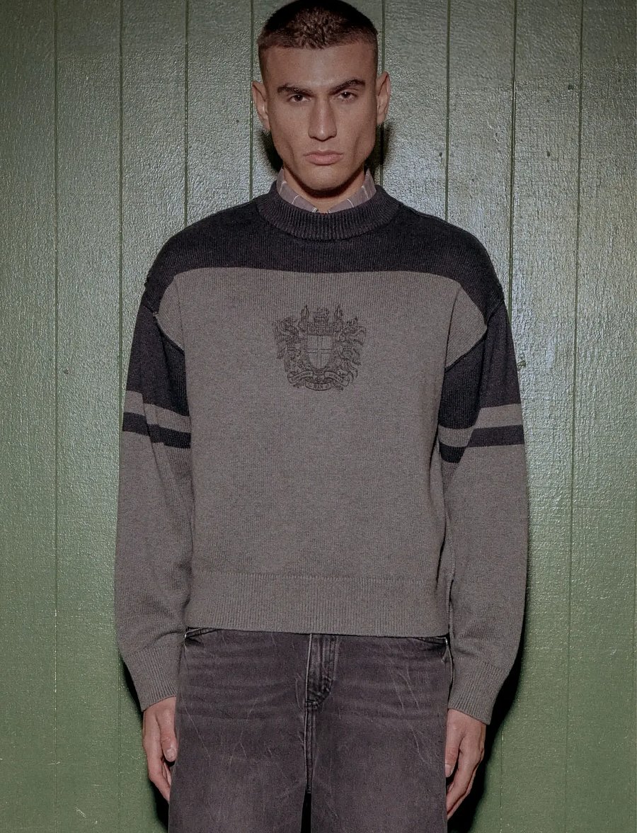 HAN Kjøbenhavn - Crest Jacquard Knit - rundhals - black - 0