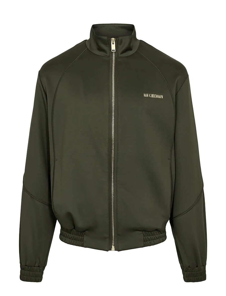 HAN Kjøbenhavn - Logo Track Jacket - efterårsjakker - deep green - 1