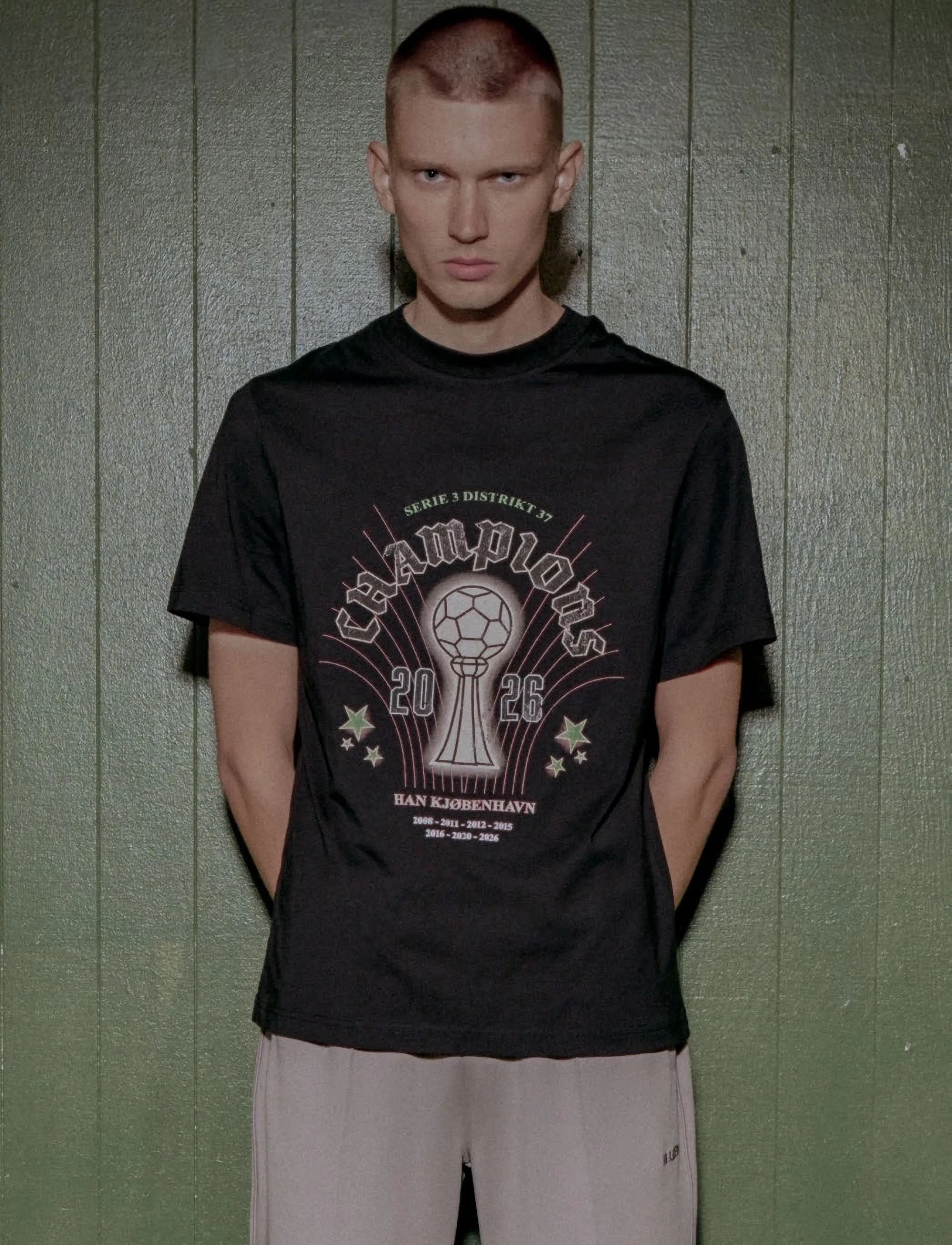 HAN Kjøbenhavn Champions Tee, L, Black, T-Shirts > Kortærmede, Herre