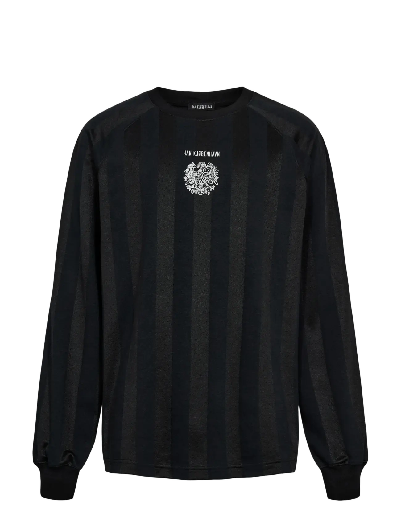 HAN Kjøbenhavn - Crest Football Tee LS - langærmede t-shirts - black - 1