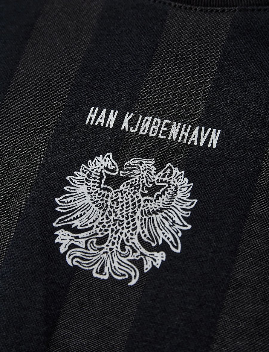 HAN Kjøbenhavn - Crest Football Tee LS - långärmade t-shirts - black - 2