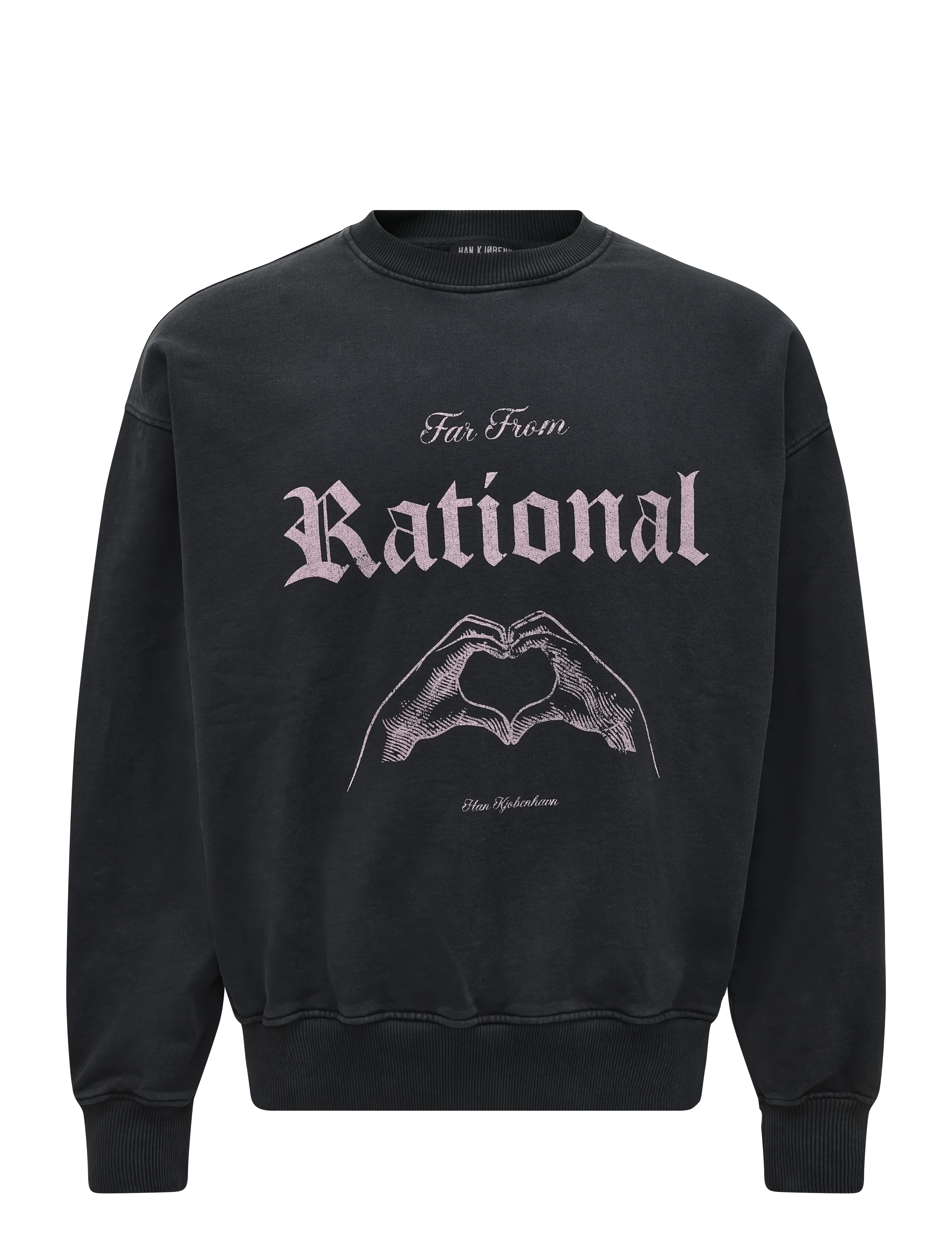 HAN Kjøbenhavn - Heart Loose Crewneck - sweatshirts - dark grey - 1