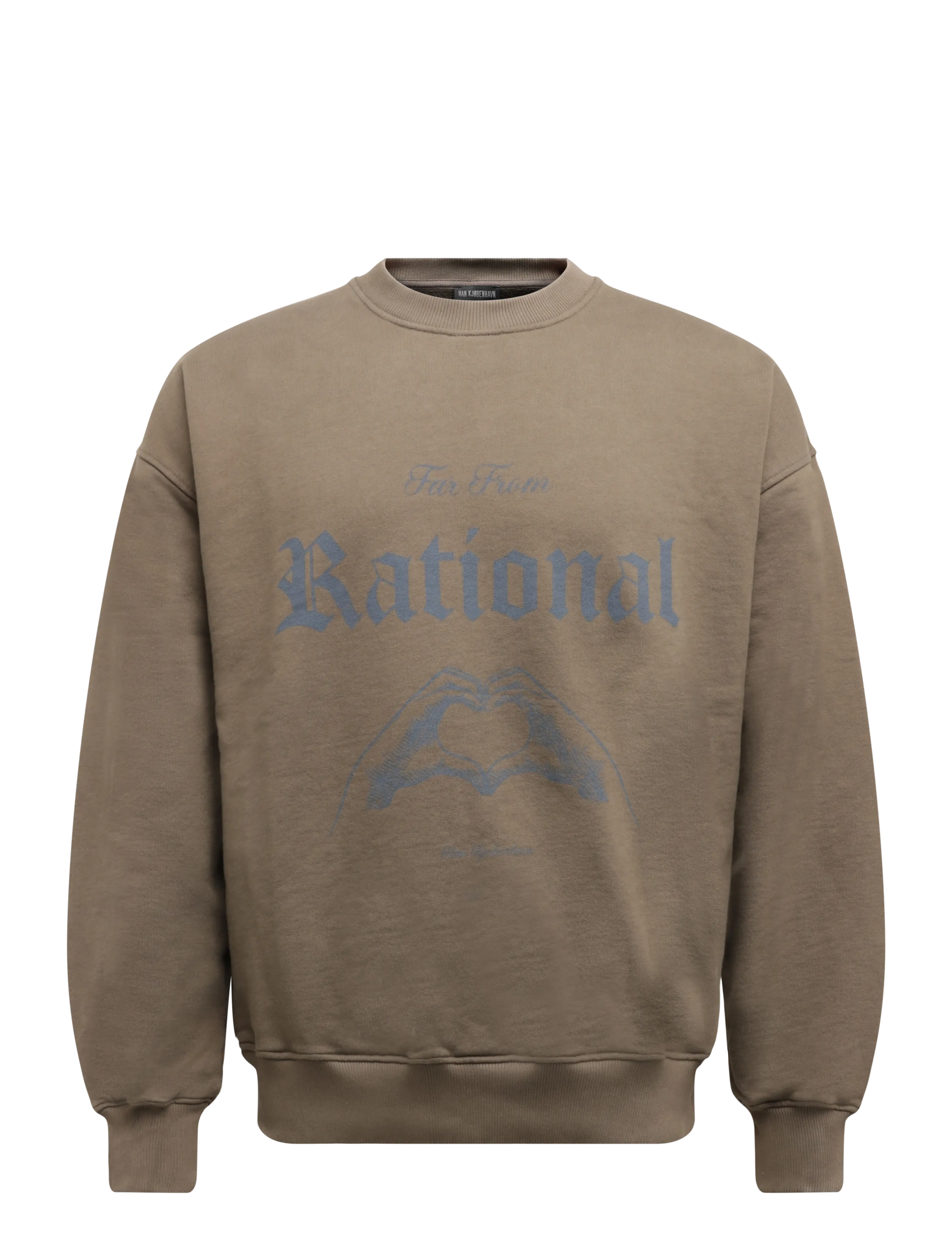 HAN Kjøbenhavn - Heart Loose Crewneck - sweatshirts - dusty brown - 1