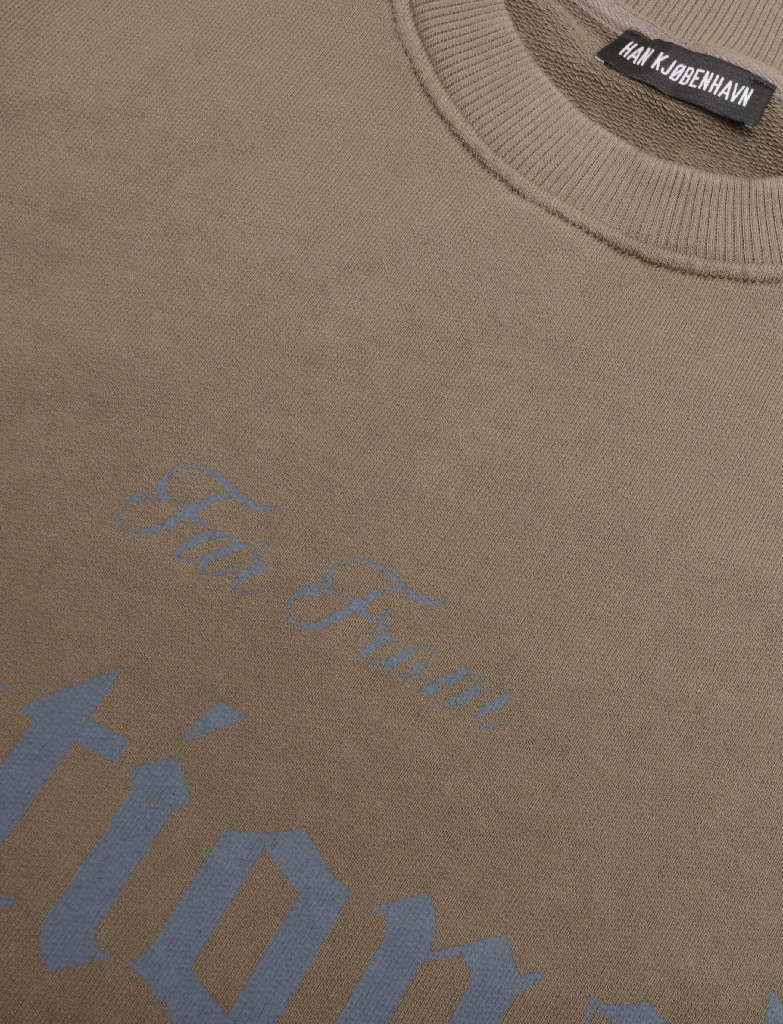 HAN Kjøbenhavn - Heart Loose Crewneck - sweatshirts - dusty brown - 3