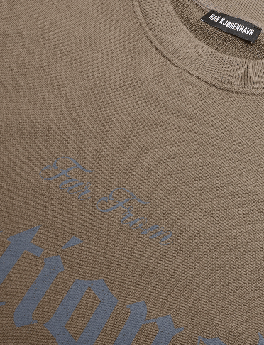 HAN Kjøbenhavn - Heart Loose Crewneck - sweatshirts - dusty brown - 3
