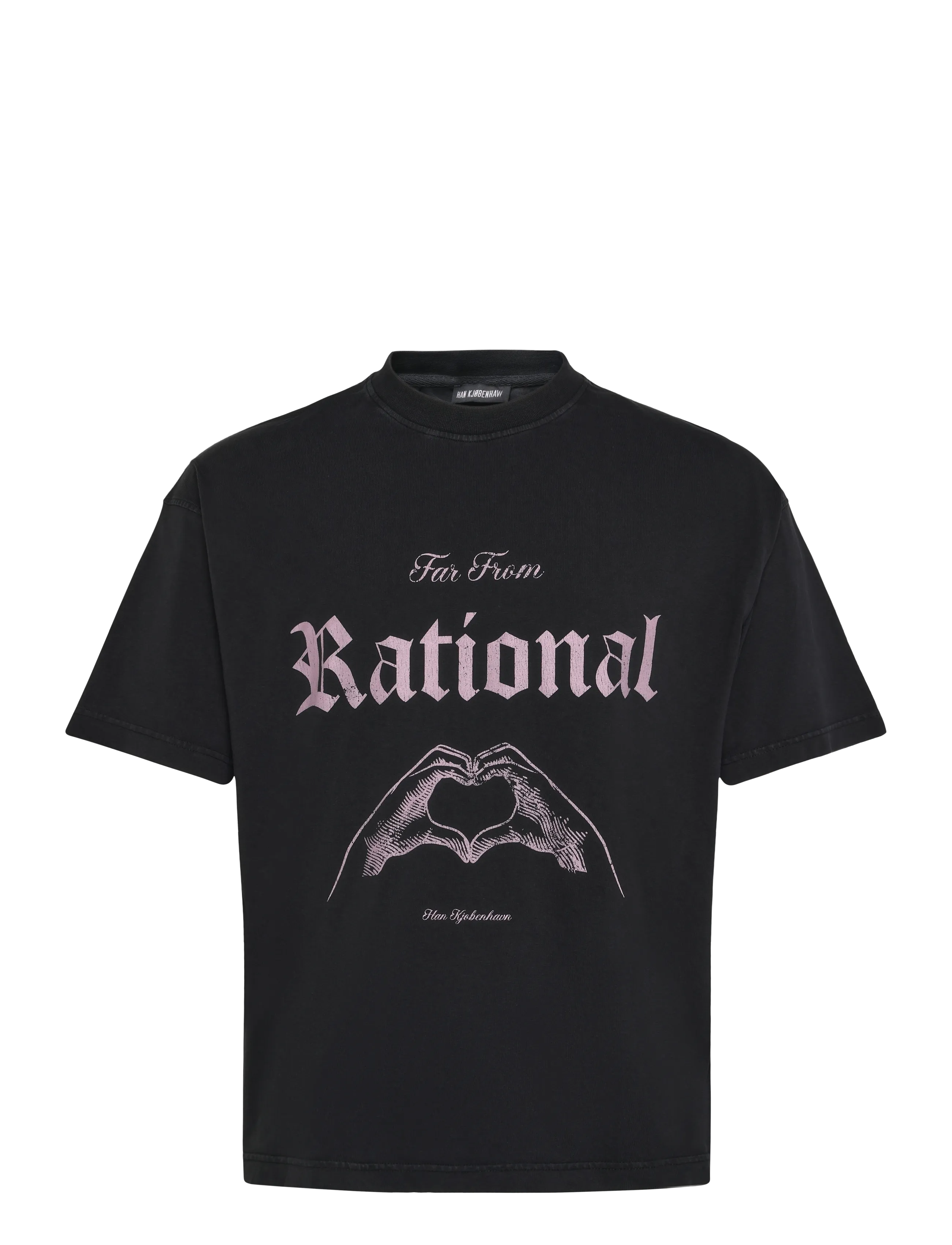 HAN Kjøbenhavn - Heart Boxy Tee - lühikeste varrukatega t-särgid - dark grey - 1