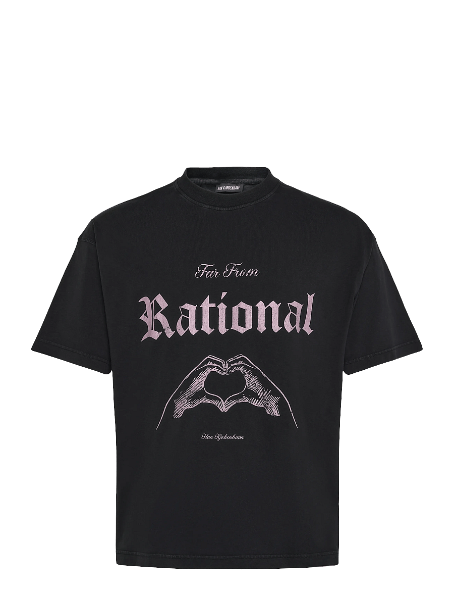 HAN Kjøbenhavn - Heart Boxy Tee - lühikeste varrukatega t-särgid - dark grey - 1