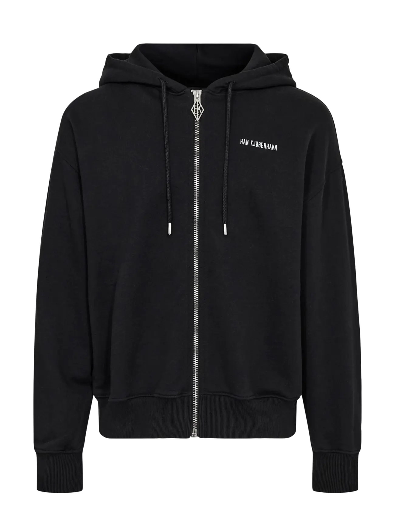 HAN Kjøbenhavn - Graphic Zip Hoodie - black - 1