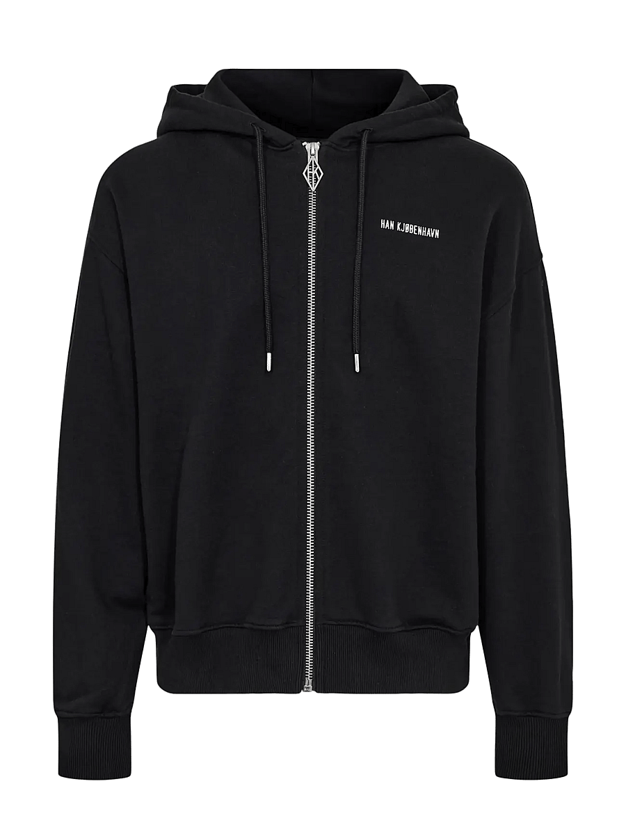 HAN Kjøbenhavn - Graphic Zip Hoodie - black - 1