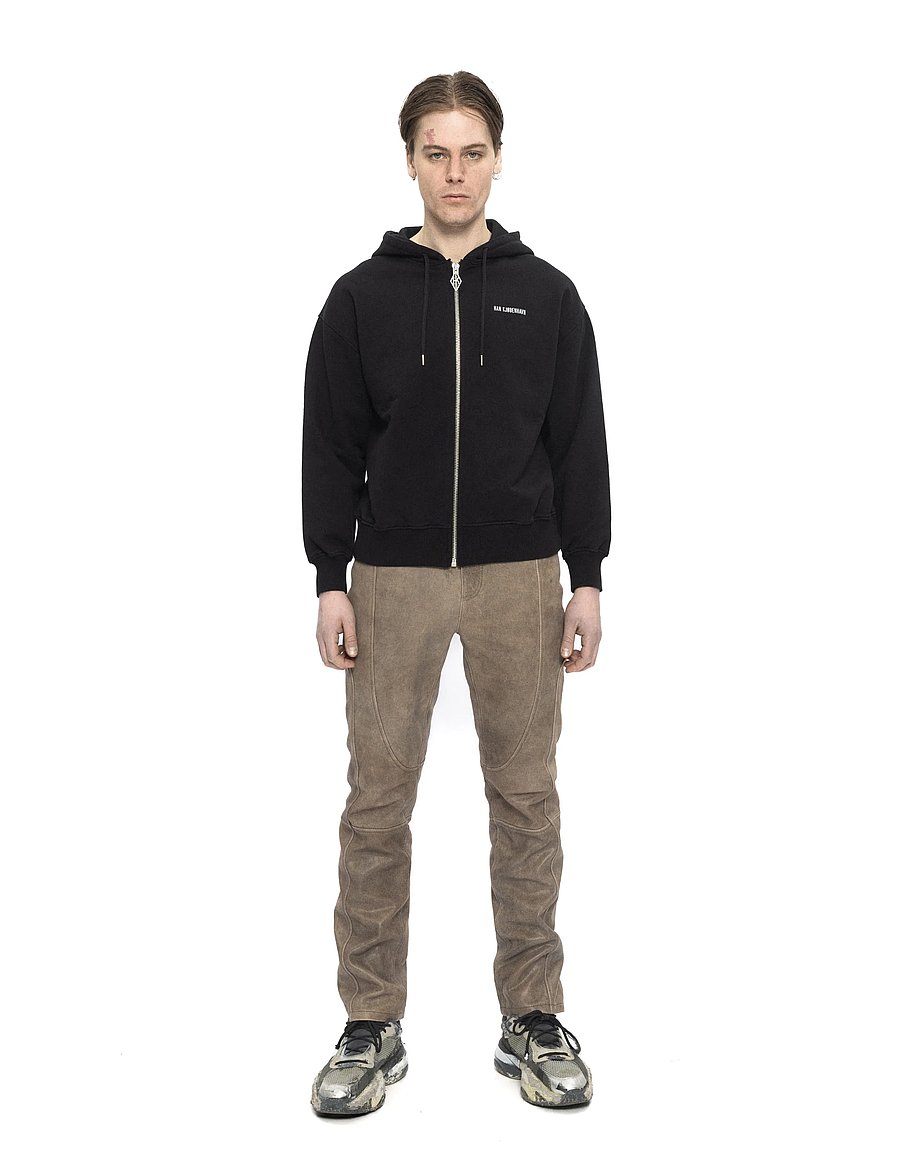HAN Kjøbenhavn - Graphic Zip Hoodie - black - 0
