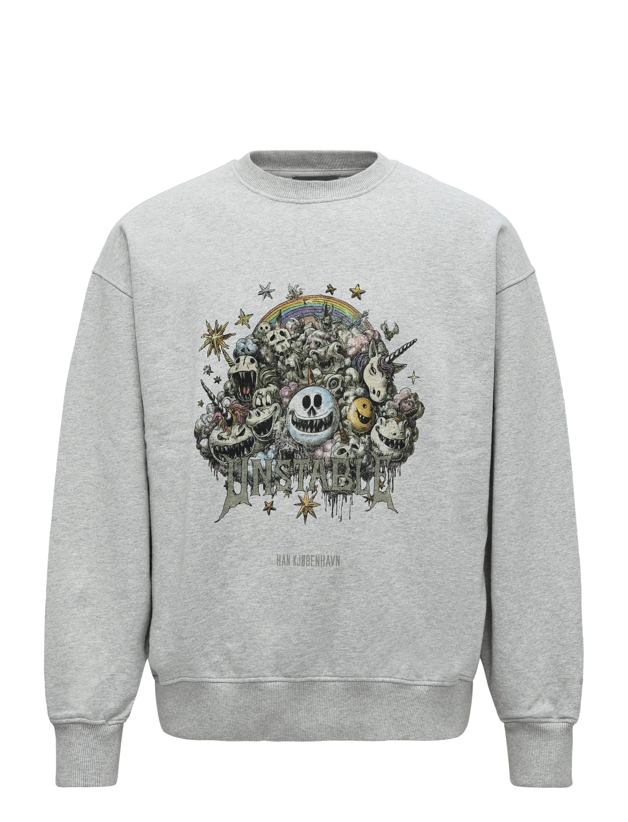 HAN Kjøbenhavn - Madhouse Loose Crewneck - dressipluusid - light grey melange - 1