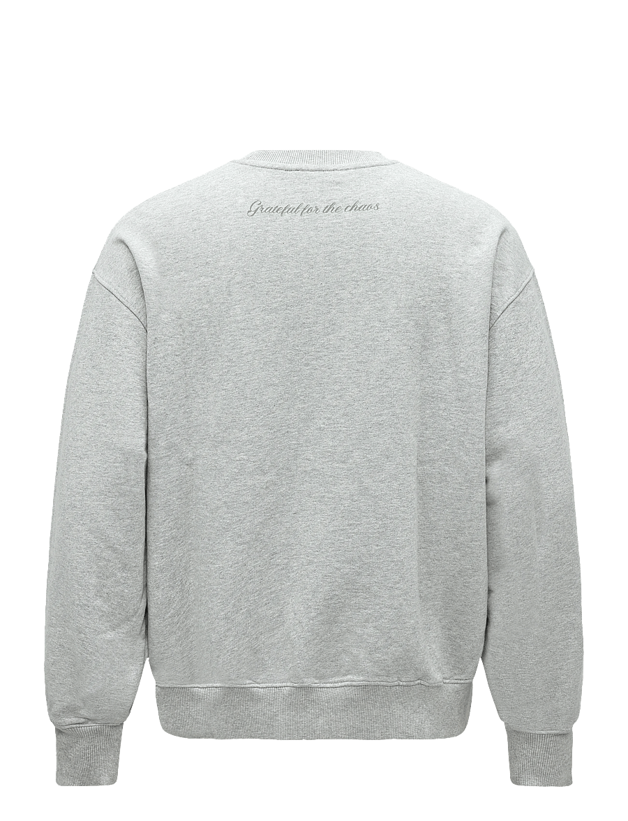 HAN Kjøbenhavn - Madhouse Loose Crewneck - dressipluusid - light grey melange - 2
