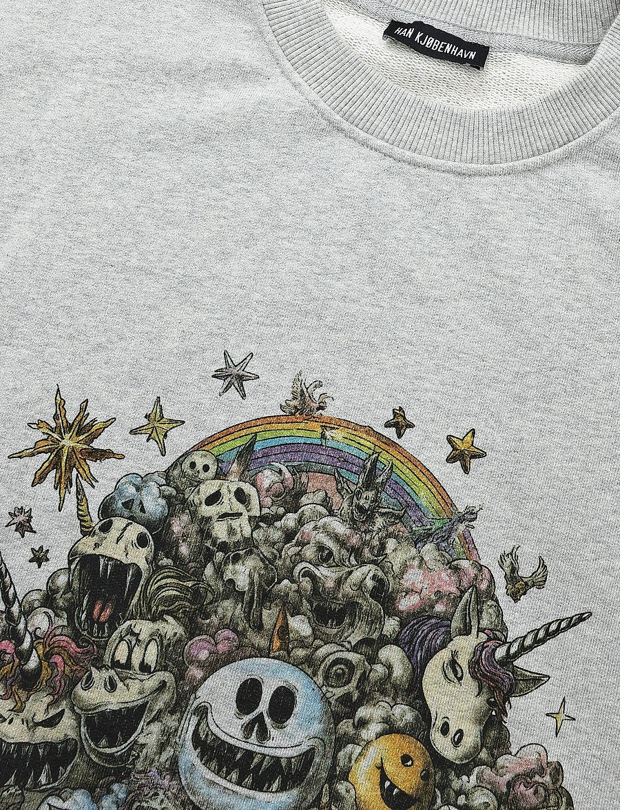 HAN Kjøbenhavn - Madhouse Loose Crewneck - dressipluusid - light grey melange - 3
