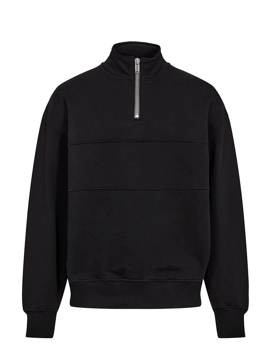 HAN Kjøbenhavn - Half Zip Crewneck - black - 1